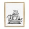 Stupell Industries Hippo Lounging on Chaise Floating Frame By Rachel Nieman